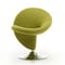 Manhattan Comfort Curl Swivel Accent Chair in Green and Polished Chrome AC040-GR - alternate 1